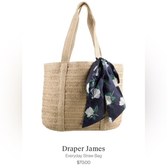 DRAPER JAMES EVERYDAY STRAW BAG    NWT - Picture 4 of 12